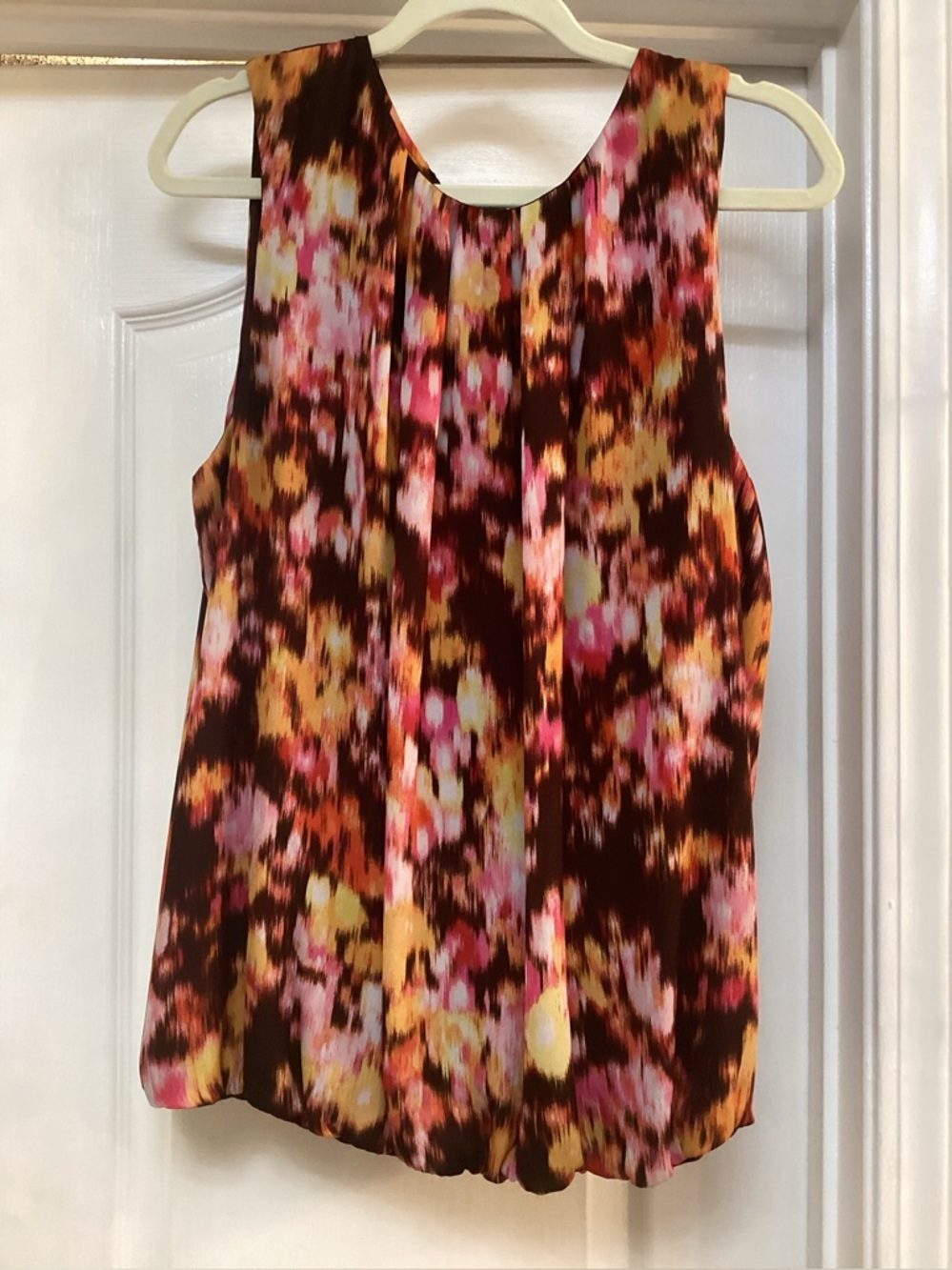 Liz Claiborne Brown Multicolor Floral-Print Sleeveless  size XL Preowned
